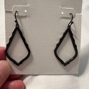 Kendra Scott drop earrings in gunmetal